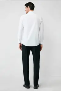 Kiğılı Long Sleeve Slim Fit Non-Iron Classic Cotton Shirt - Image 5