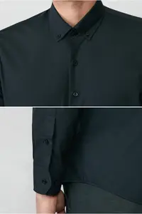Kiğılı Long Sleeve Slim Fit Button Collar Cotton Non-Iron Shirt - Image 5