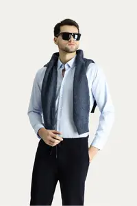 Kiğılı Long Sleeve Slim Fit Button Collar Cotton Non-Iron Shirt - Image 2