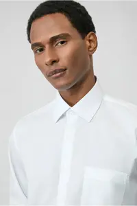 Kiğılı Long Sleeve Regular Fit Classic Collar Pocket Cotton Non-Iron Shirt - Image 7