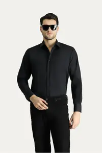 Kiğılı Long Sleeve Regular Fit Classic Collar Pocket Cotton Non-Iron Shirt - Image 3