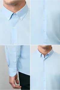 Kiğılı Long Sleeve Regular Fit Button Collar Cotton Non-Iron Shirt - Image 4