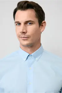 Kiğılı Long Sleeve Regular Fit Button Collar Cotton Non-Iron Shirt - Image 6