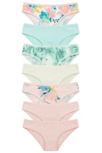 Nicoletta Women Panties 7 Pack Lycra Cotton Printed