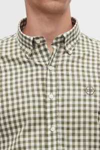 D'S Damat Ds Damat slim Fit Green Checkered Checkered Shirt - Image 4