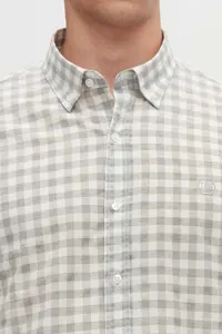 D'S Damat Ds Damat slim Fit Gray Checkered Checkered Shirt - Image 6