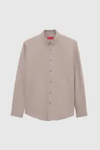 D'S Damat Ds Damat Regular Fit Mink Plain Winter Flannel Shirt - Image 5