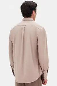 D'S Damat Ds Damat Regular Fit Mink Plain Winter Flannel Shirt - Image 7