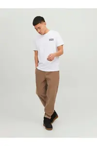 Jack & Jones Jjecorp Logo Tee Ss O-Neck Noos Erkek T-Shirt  White/Slim/Small Print/Black - Image 2