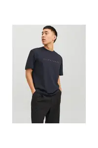 Jack & Jones Jack&Jones Star Men's Navy Blue Round Collar T-Shirt