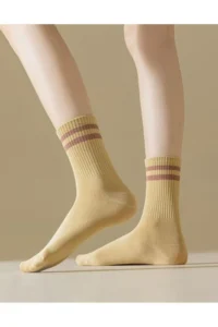 BGK Unisex Soft Colorful 5 Pair College Socks Set - Image 3
