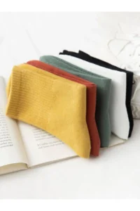 BGK Unisex Colorful 5 Pair College Socks Set - Image 2
