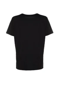 Trendyol Curve Black relaxed Fit Slogan Printed Crew Neck 100% Cotton Knitting Plus Size T-Shirt - Image 8