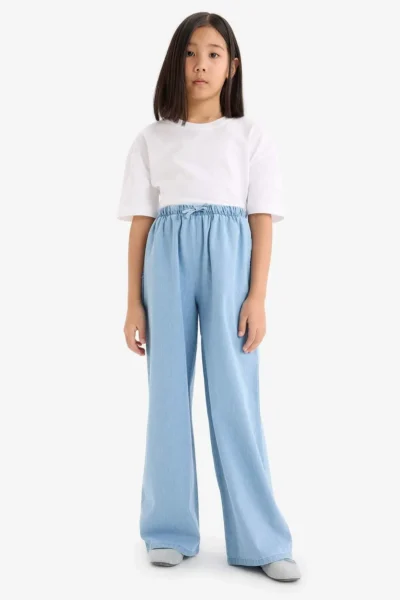DeFacto Wide Leg Wide Leg Jean Trousers Girl