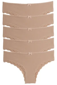 Nicoletta Women Panties 5 Li Paket Brazillian Nude