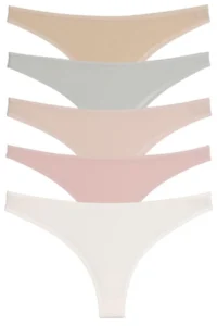 Nicoletta Women Panties Brazillian Thong 5 li Paket Ecru - Image 2