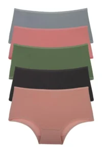 Nicoletta Women's Panties 5 Pack High Waist Cotton Lycra Green
