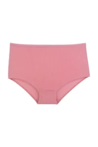 Nicoletta Women's Panties Pack of 5 High Waist Lycra Ribbed Cotton Camisole Ribbed LILA - Image 2