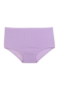 Nicoletta Women's Panties Pack of 5 High Waist Lycra Ribbed Cotton Camisole Ribbed LILA - Image 5