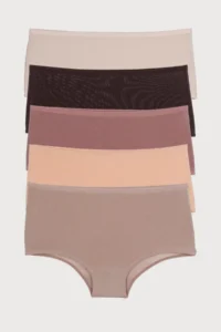 Nicoletta Women's Panties 5 Pack High Waist Cotton Lycra Mink - Image 3