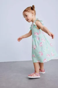 DeFacto Patterned Short Sleeve Dress Baby Girl - Image 2