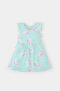 DeFacto Patterned Short Sleeve Dress Baby Girl - Image 3