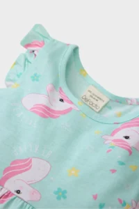 DeFacto Patterned Short Sleeve Dress Baby Girl - Image 4