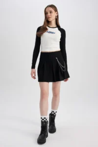 DeFacto Coool Pilise Mini Skirt A0774ax23sm - Image 7