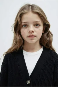 DeFacto Girls' V-neck buttoned Knitwear Cardigan - Image 5