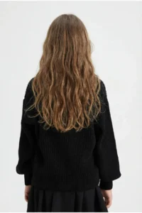 DeFacto Girls' V-neck buttoned Knitwear Cardigan - Image 6