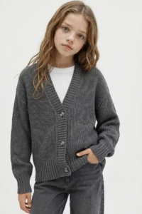 DeFacto V-neck buttoned Knitwear Cardigan Girls'