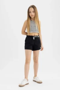 DeFacto Girls' Beli Laced Shorts - Image 2
