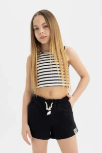 DeFacto Girls' Beli Laced Shorts - Image 3