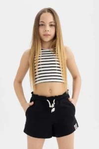 DeFacto Girls' Beli Laced Shorts - Image 5