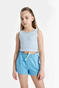 DeFacto Beli Laced Shorts Girls' - Image 3