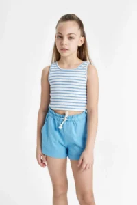 DeFacto Beli Laced Shorts Girls' - Image 4