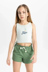 DeFacto Elastic Waist Printed Shorts Girls' - Image 4