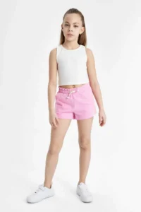 DeFacto Beli Laced Shorts Girls' - Image 2
