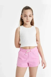 DeFacto Beli Laced Shorts Girls' - Image 3