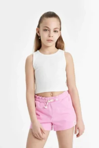 DeFacto Beli Laced Shorts Girls' - Image 4