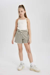 DeFacto Striped Shorts Girls' - Image 2