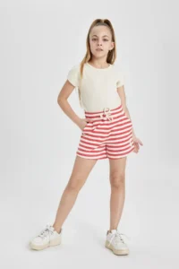 DeFacto Girls' Striped Shorts