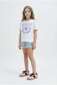 DeFacto Elastic Waist Striped Shorts Girls' - Image 2