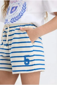 DeFacto Elastic Waist Striped Shorts Girls' - Image 5