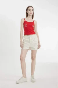 DeFacto 100% Cotton Regular Fit Normal Waist Short Leg Gabardine Shorts