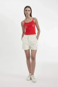 DeFacto 100% Cotton Regular Fit Normal Waist Short Leg Gabardine Shorts - Image 2