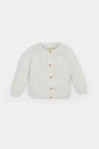 DeFacto Crew Neck Buttoned Knitwear Gray Baby Boy Cardigan A3833A5/GR184