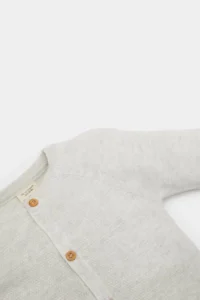 DeFacto Crew Neck Buttoned Knitwear Gray Baby Boy Cardigan A3833A5/GR184 - Image 2