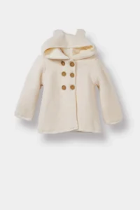 DeFacto Baby Girl Knitwear Fleece Hooded Buttoned Cardigan