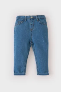 DeFacto Baby Boy Elastic Waist Straight Leg Jean Trousers - Image 2